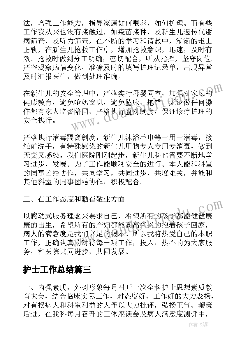 2023年护士工作总结(模板14篇)