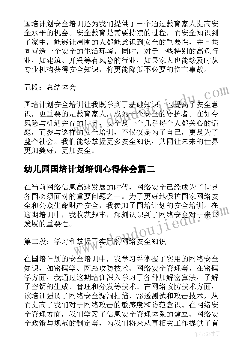 幼儿园国培计划培训心得体会(通用20篇)