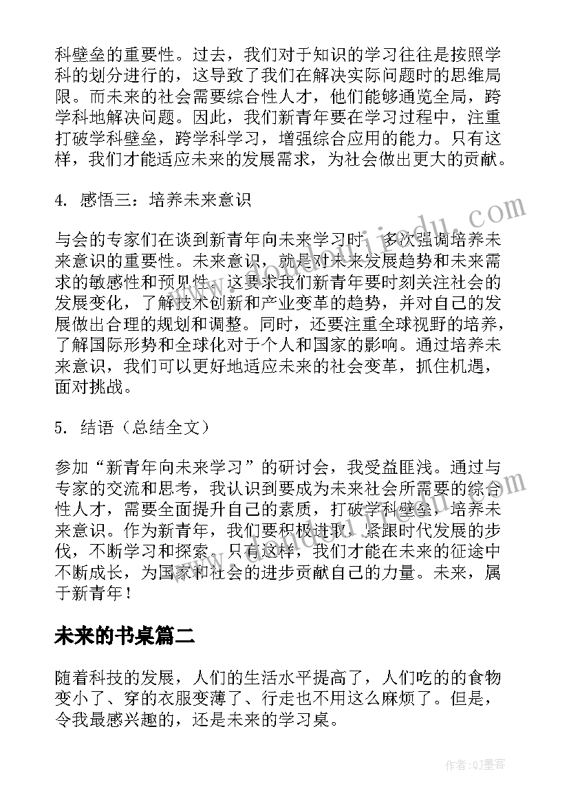 2023年未来的书桌 新青年向未来学习心得体会(大全15篇)