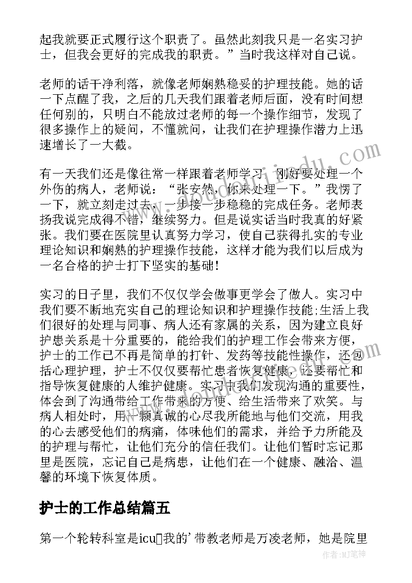 2023年护士的工作总结(大全16篇)