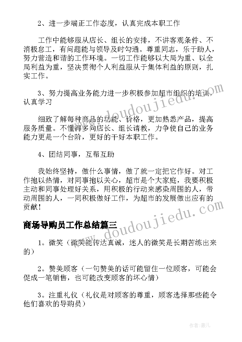 2023年商场导购员工作总结 商场导购年度工作总结集锦(优秀6篇)