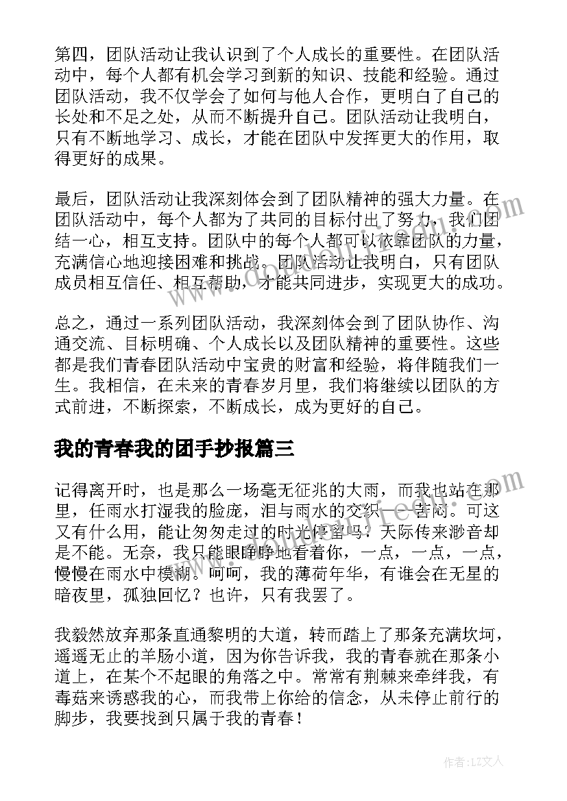 我的青春我的团手抄报(精选14篇)