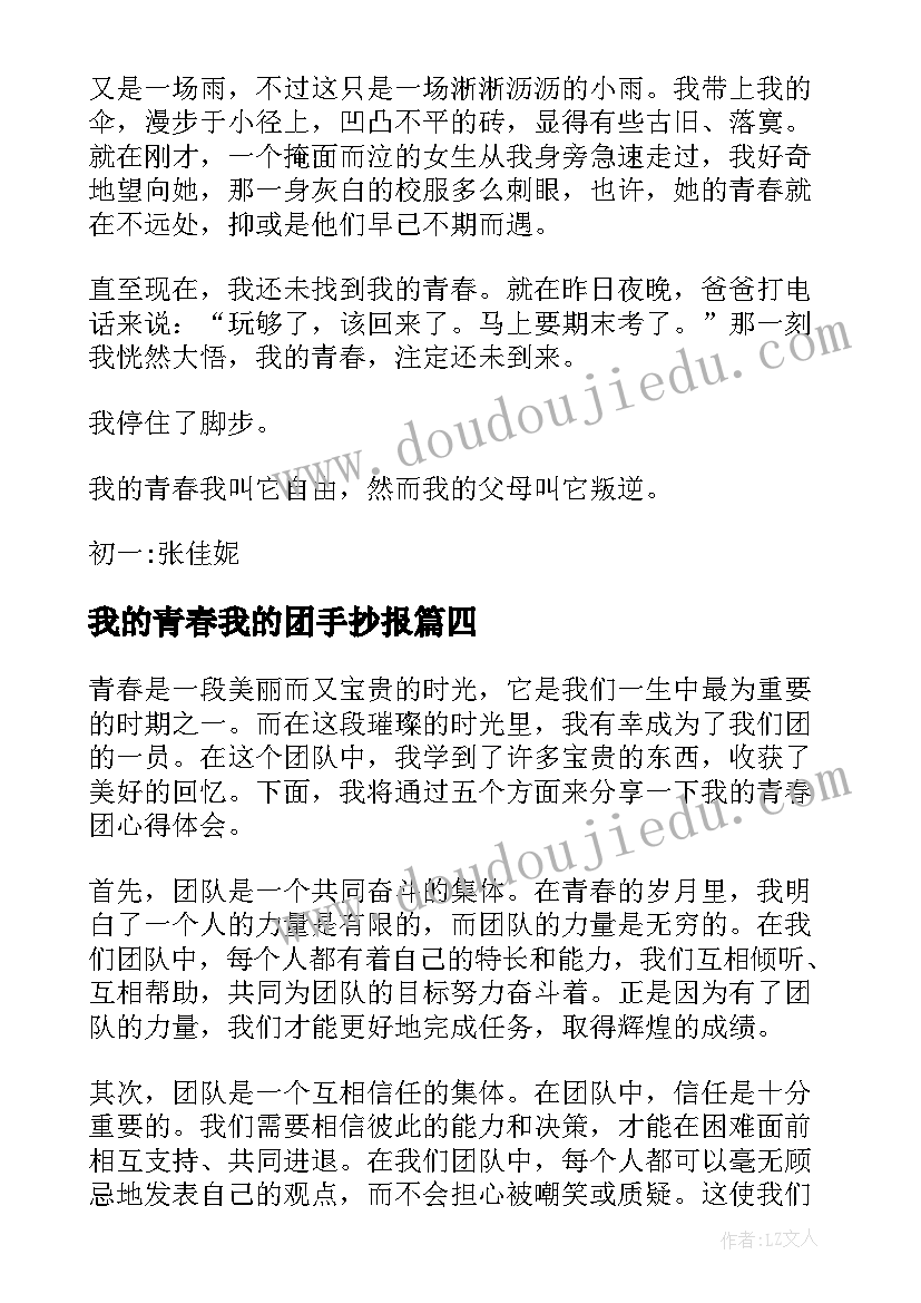 我的青春我的团手抄报(精选14篇)