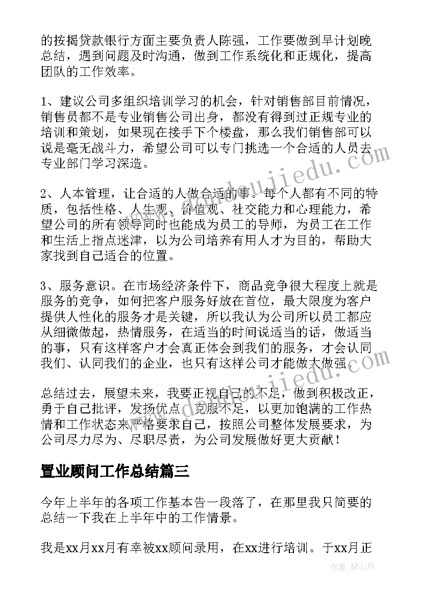 2023年置业顾问工作总结(优秀9篇)