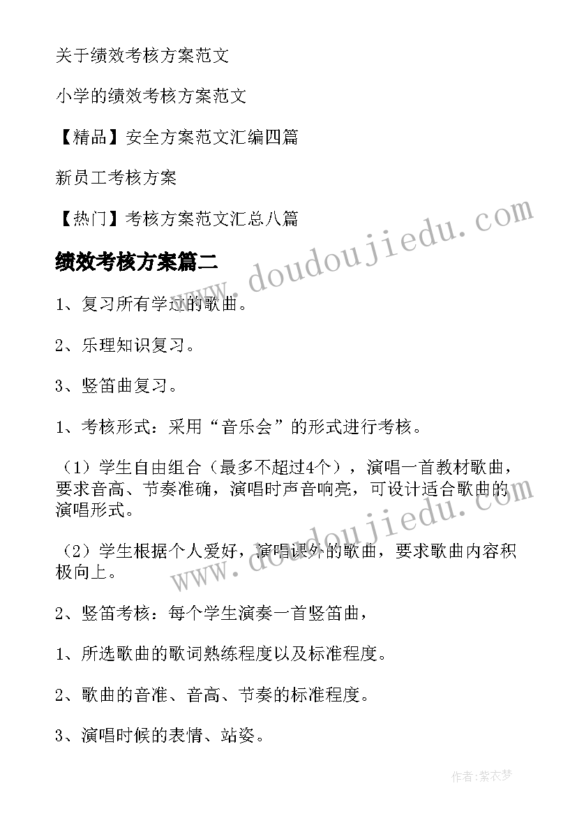 最新绩效考核方案(优秀8篇)