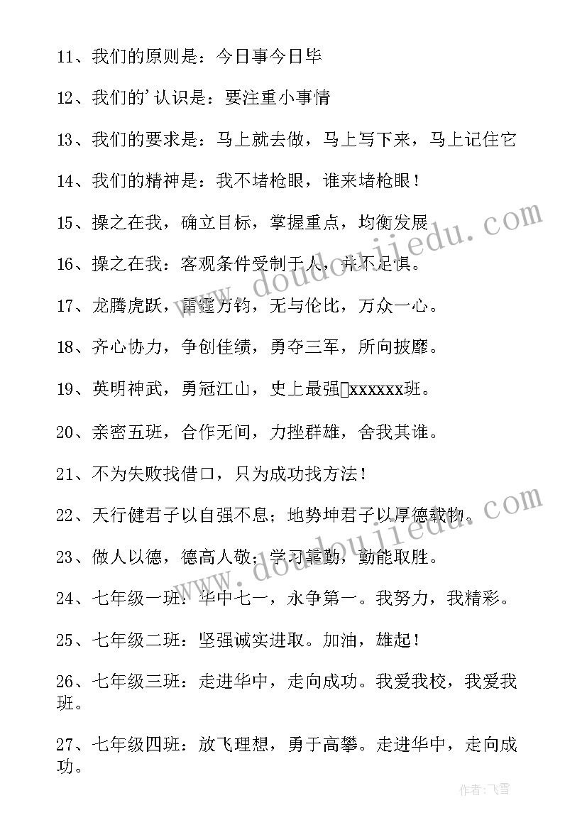 2023年小学班级口号霸气押韵励志 班级口号霸气押韵(大全19篇)