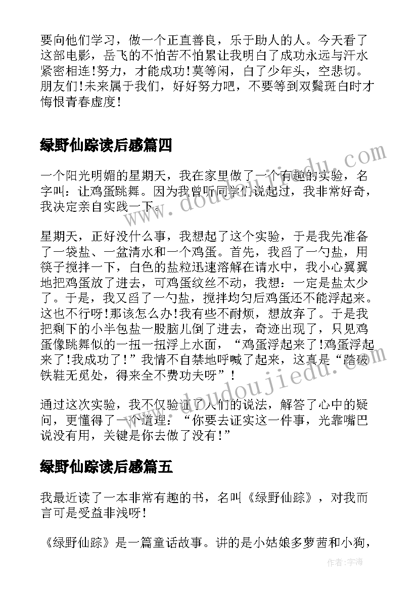 最新绿野仙踪读后感 课外书绿野仙踪读后感三年级(大全16篇)