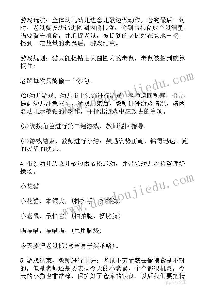 猫捉老鼠中班教案及反思 中班音乐教案猫捉老鼠(精选8篇)