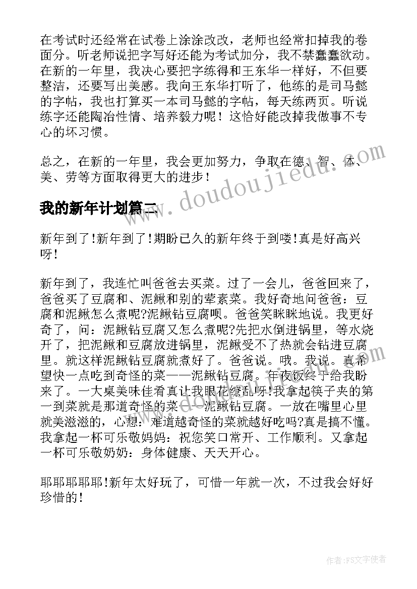 最新我的新年计划(优质18篇)