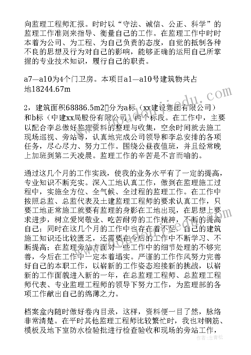 最新个人监理工作总结总监代表 监理个人工作总结(优秀8篇)