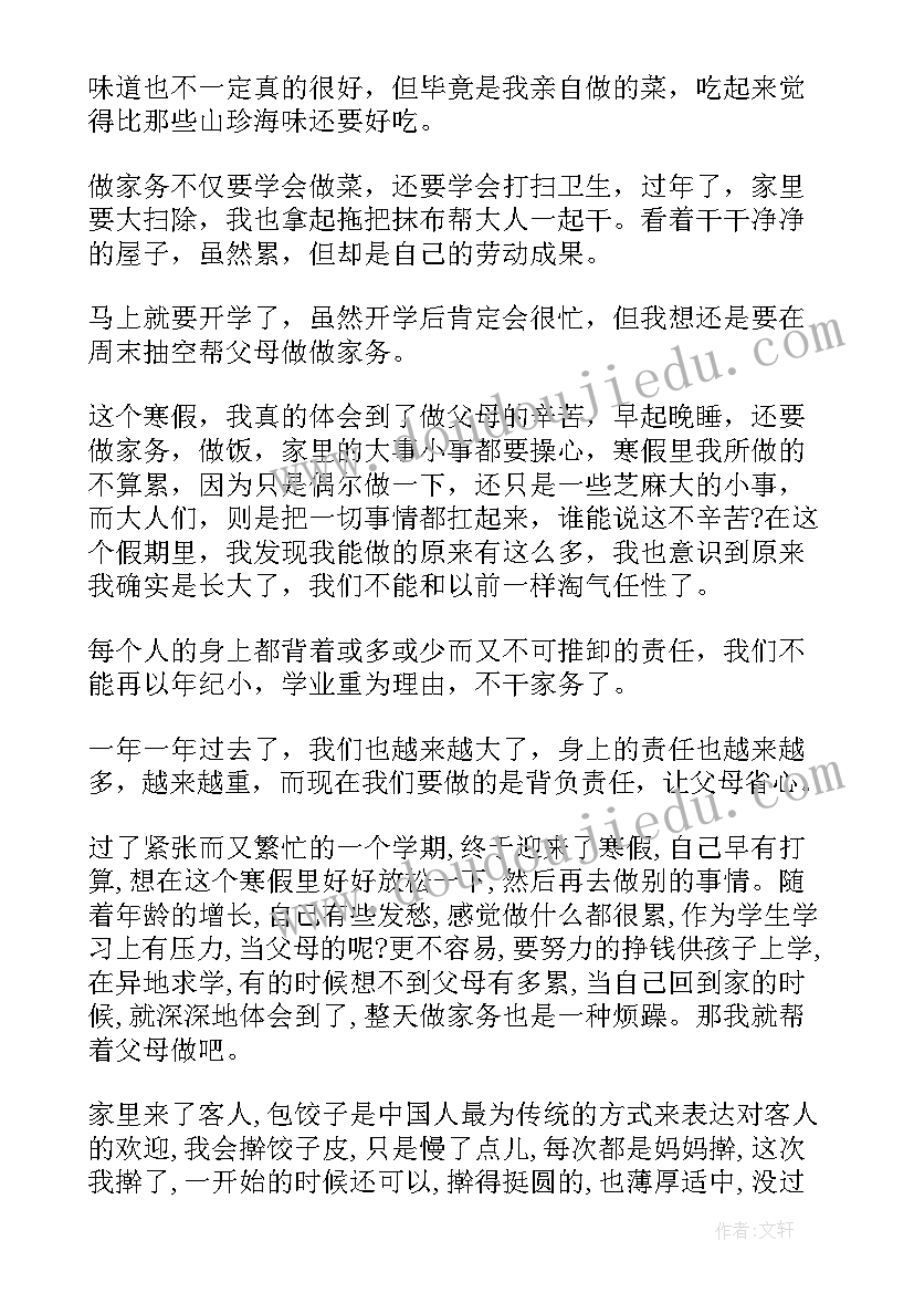 2023年做家务总结(模板13篇)