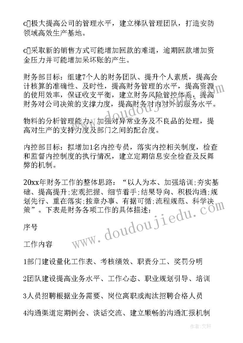 2023年财务工作的计划(通用5篇)