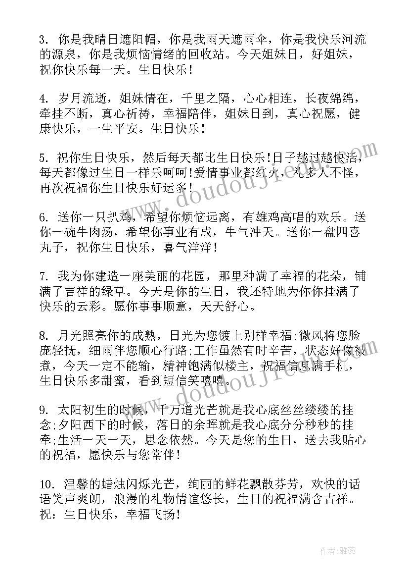 2023年闺蜜之间生日祝贺词说 闺蜜之间生日祝贺词(实用8篇)