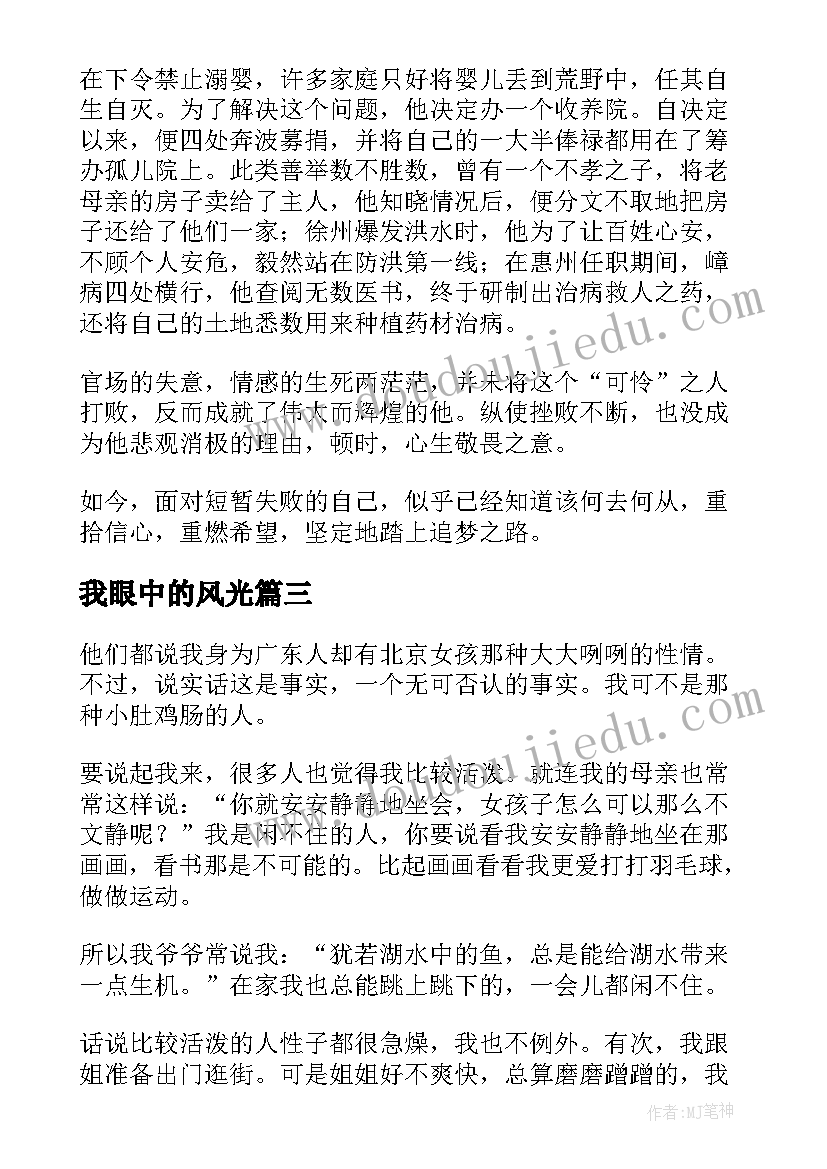 我眼中的风光 我眼中的冬奥心得体会(优秀11篇)