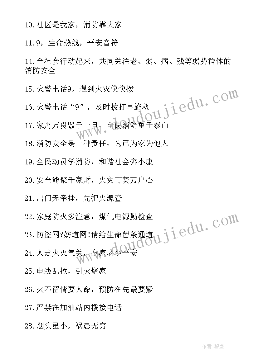 消防安全标语宣传画 消防安全防火标语口号(通用14篇)