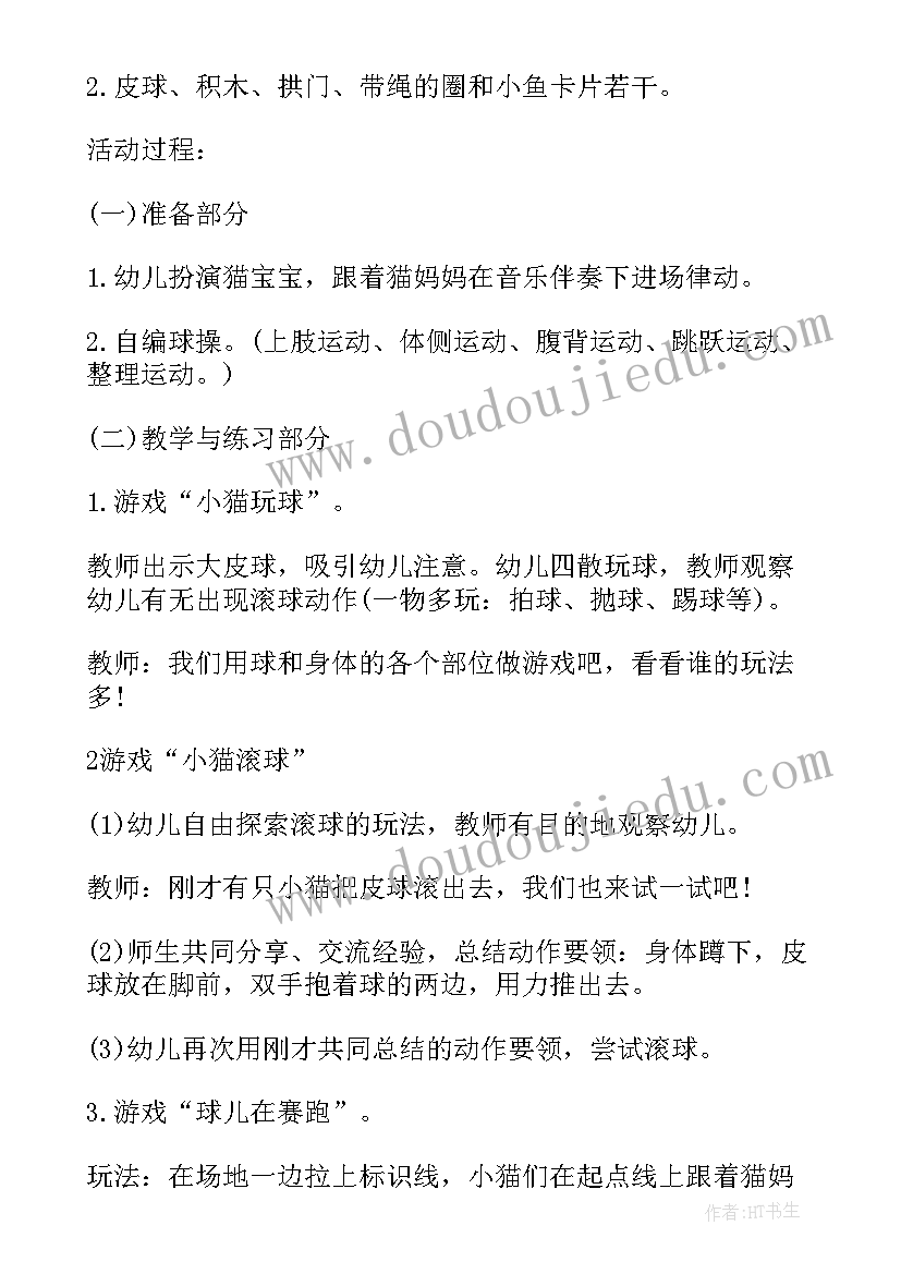 小猫买镜子教学挂图 幼儿园小班体育教案小猫滚球(模板8篇)