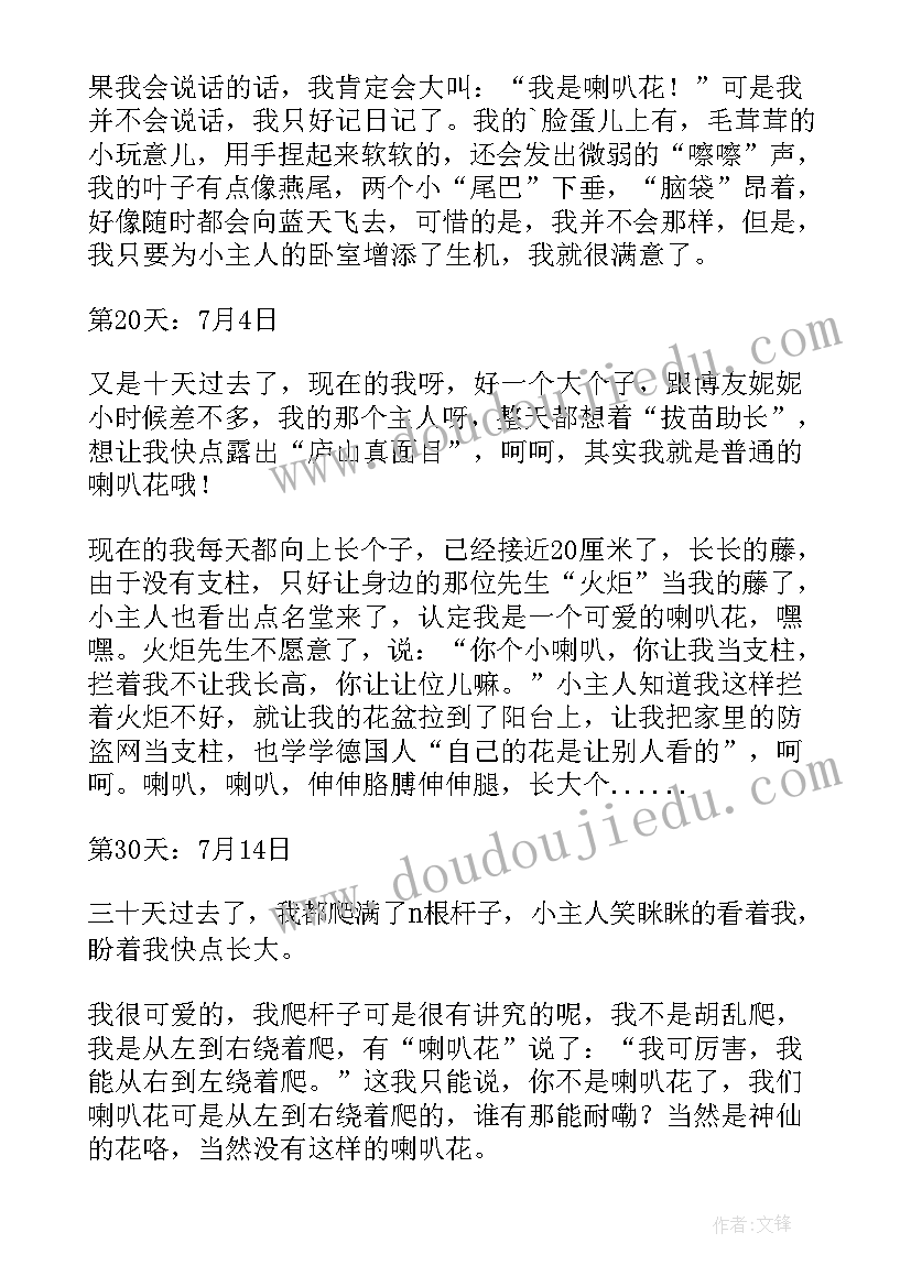 2023年观察喇叭花日记(模板8篇)