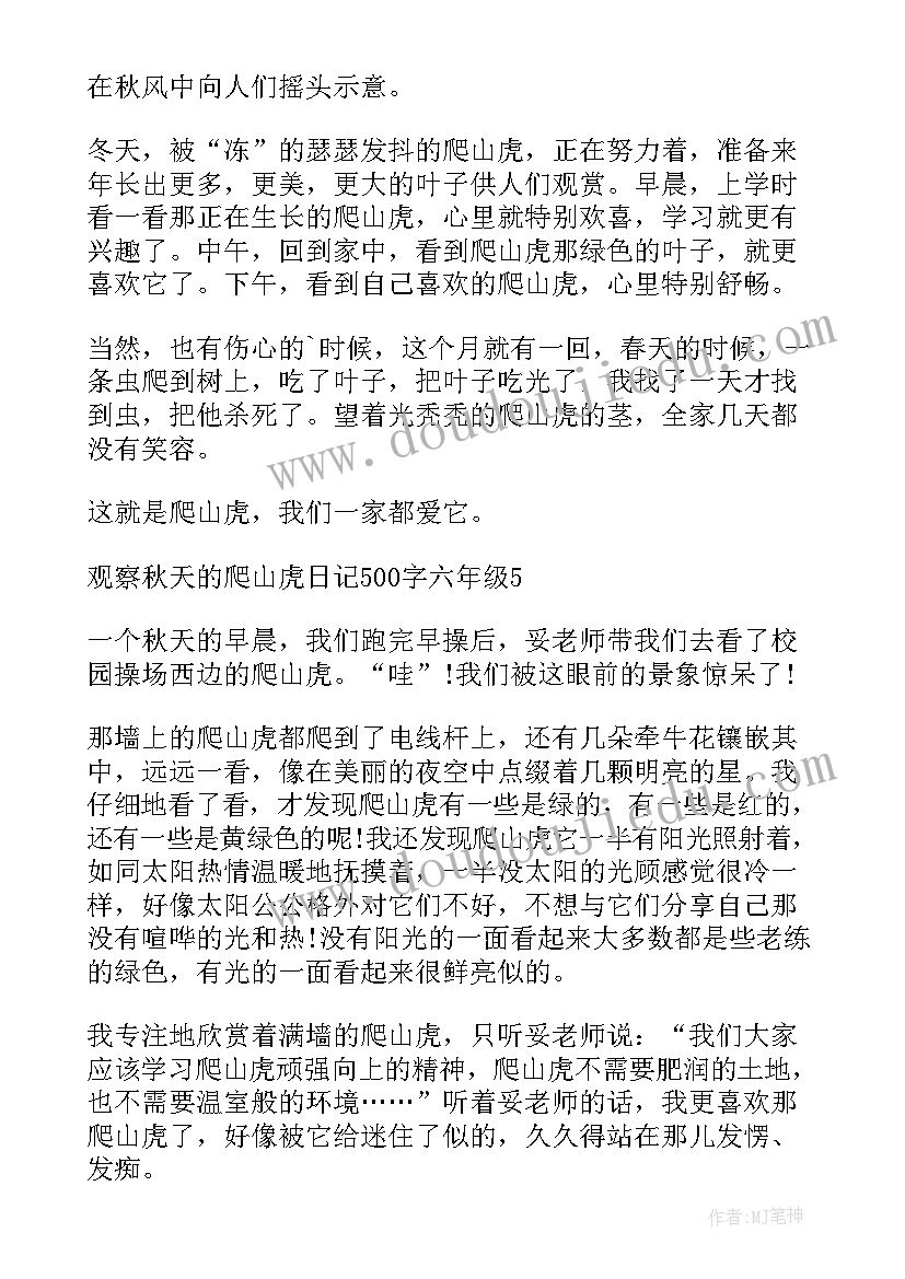 2023年小学四年级观察日记秋天的树叶 小学六年级秋天观察的日记(优质8篇)