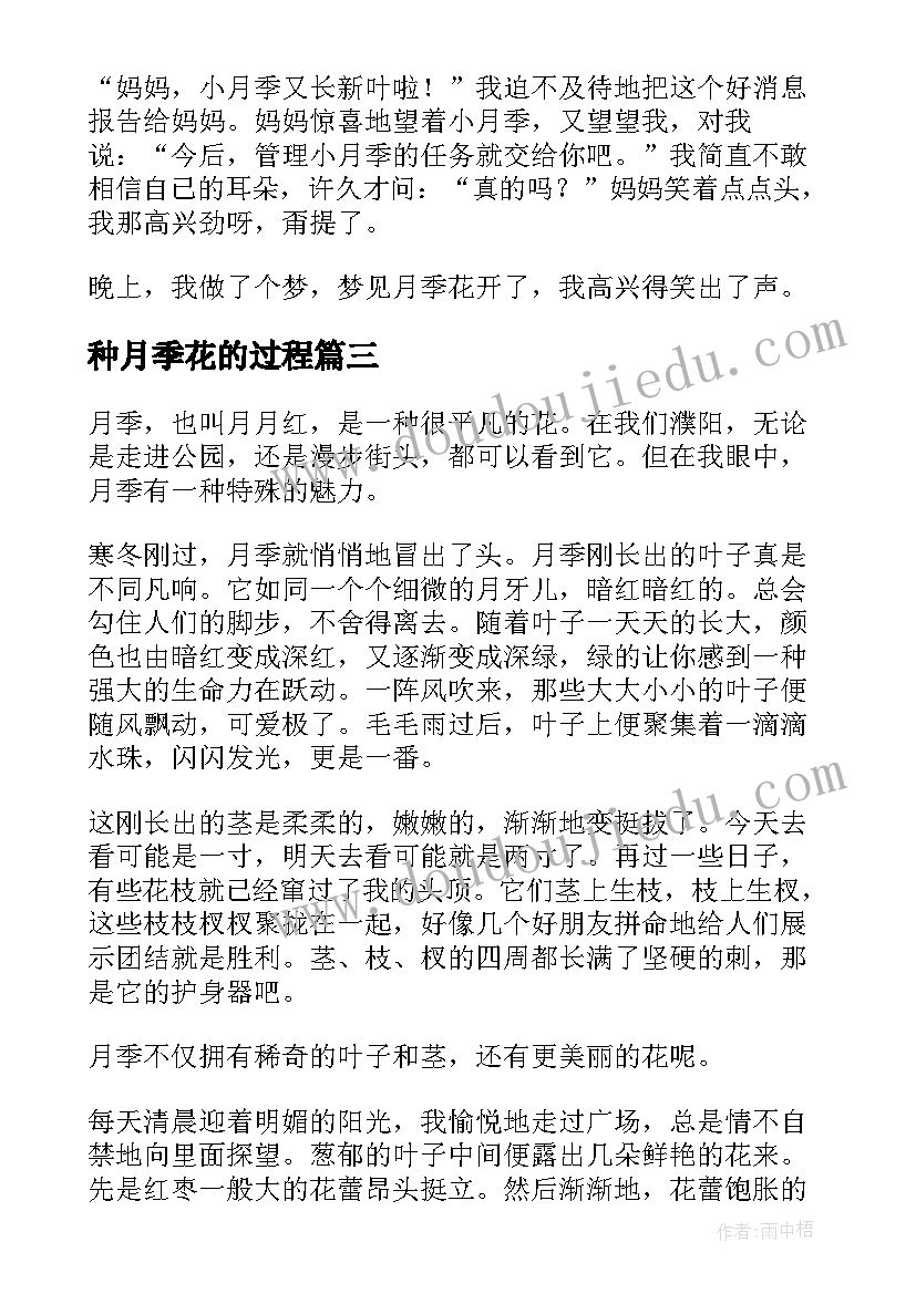 最新种月季花的过程 月季花的观察日记(大全8篇)