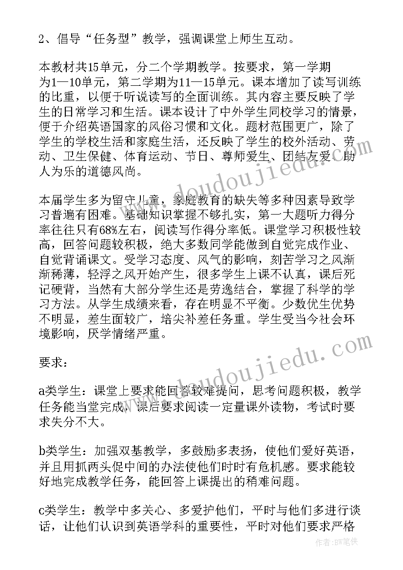 2023年初三第二学期英语教师工作计划(模板10篇)