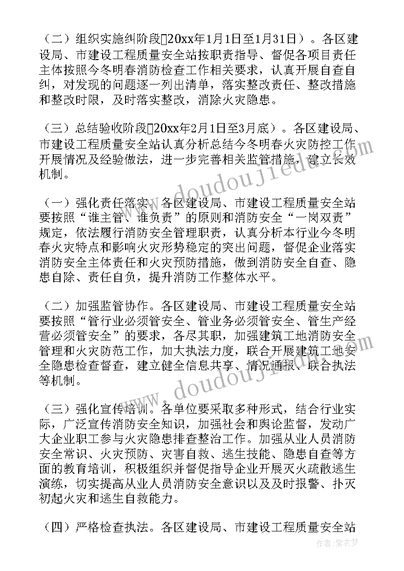 最新工地今冬明春火灾防控工作方案(优秀8篇)