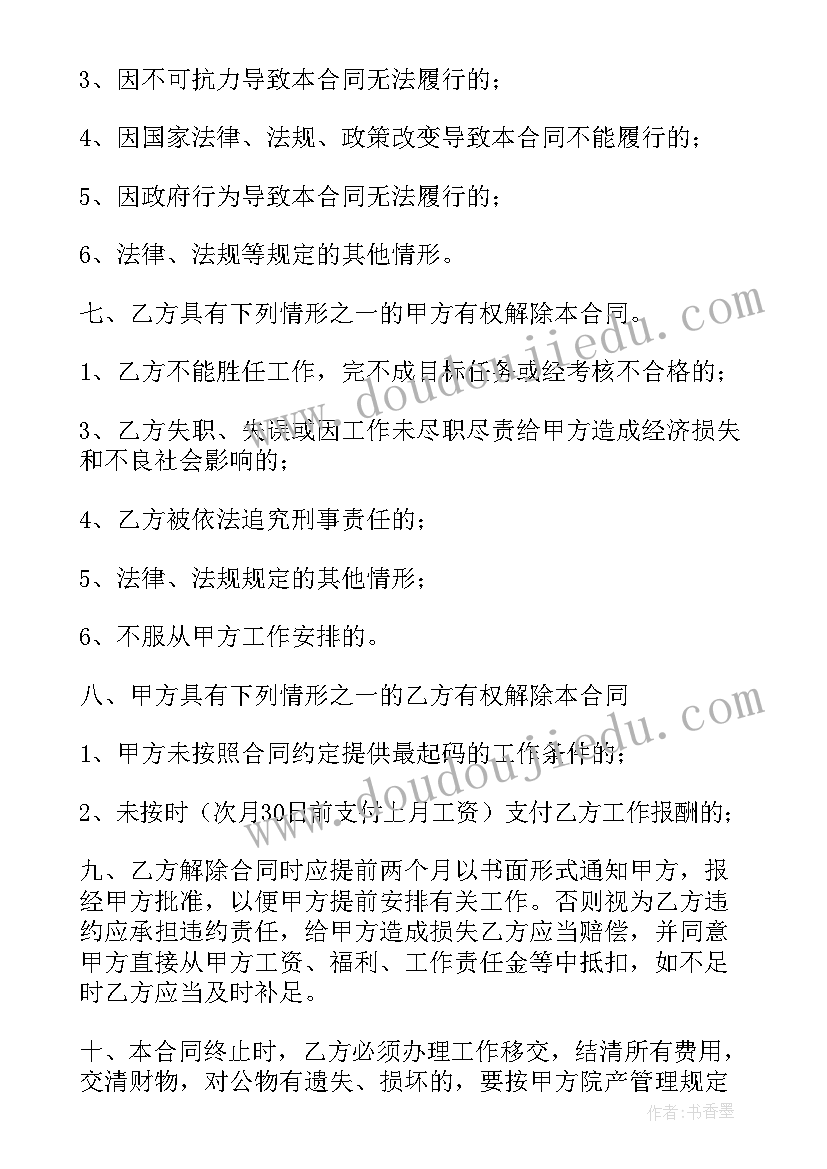 医院聘用医生合同书(大全8篇)