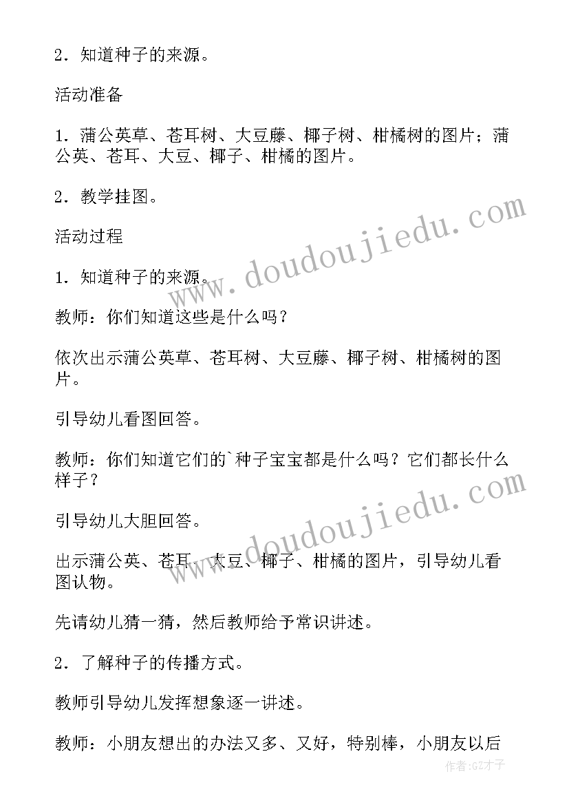 最新种子的旅行大班社会教案(精选5篇)