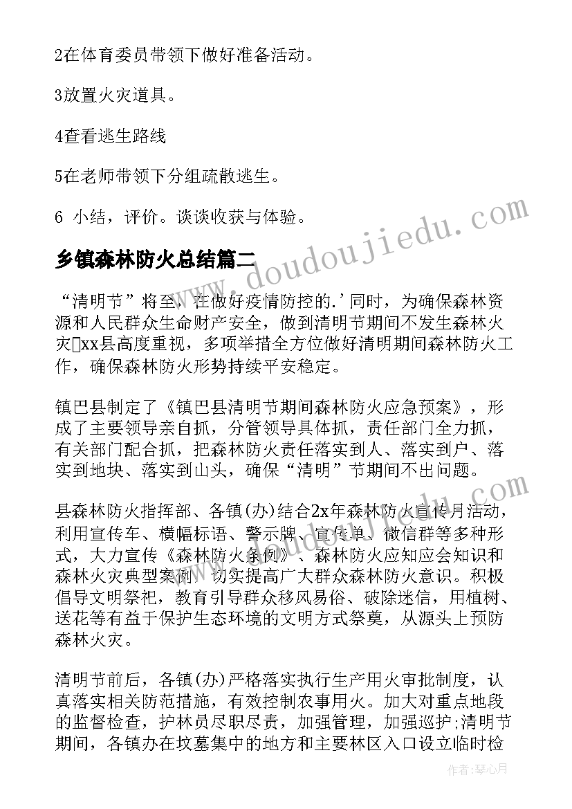 2023年乡镇森林防火总结 森林防火活动总结(汇总9篇)