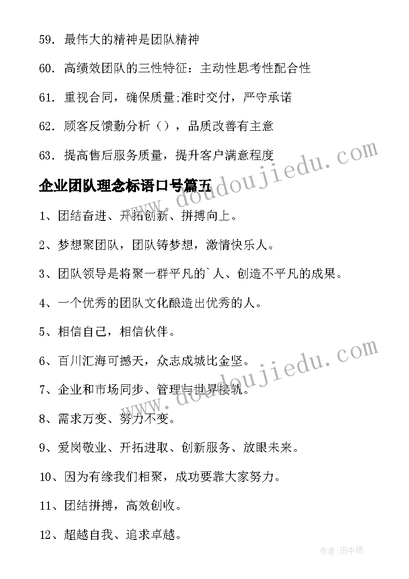 最新企业团队理念标语口号 企业团队文化口号标语(优秀20篇)