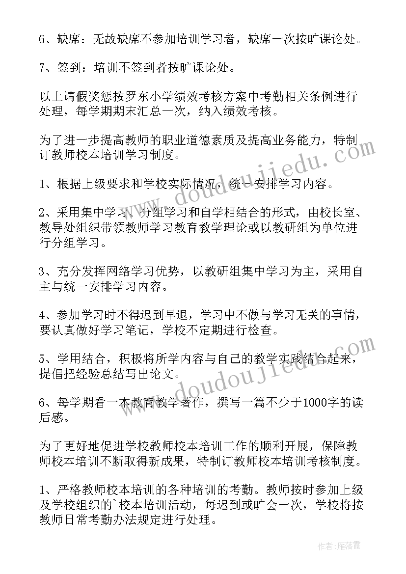 最新小学学校校本培训方案(通用8篇)