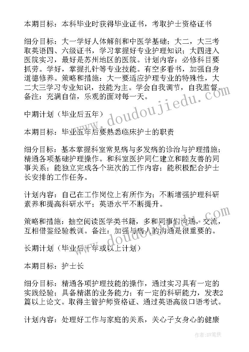 最新护理专业三年职业生涯规划书 护理专业职业生涯规划(汇总8篇)