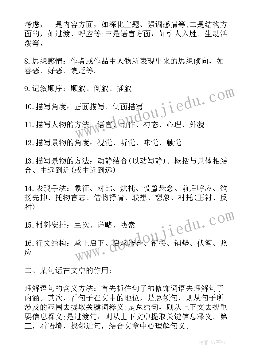 2023年高考语文通假字整理 高考语文知识点总结(模板8篇)