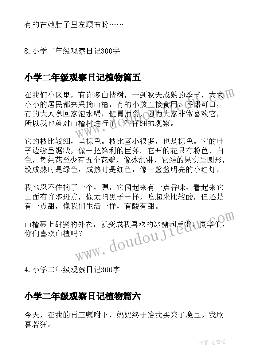 2023年小学二年级观察日记植物 二年级小学生春天观察日记(实用8篇)