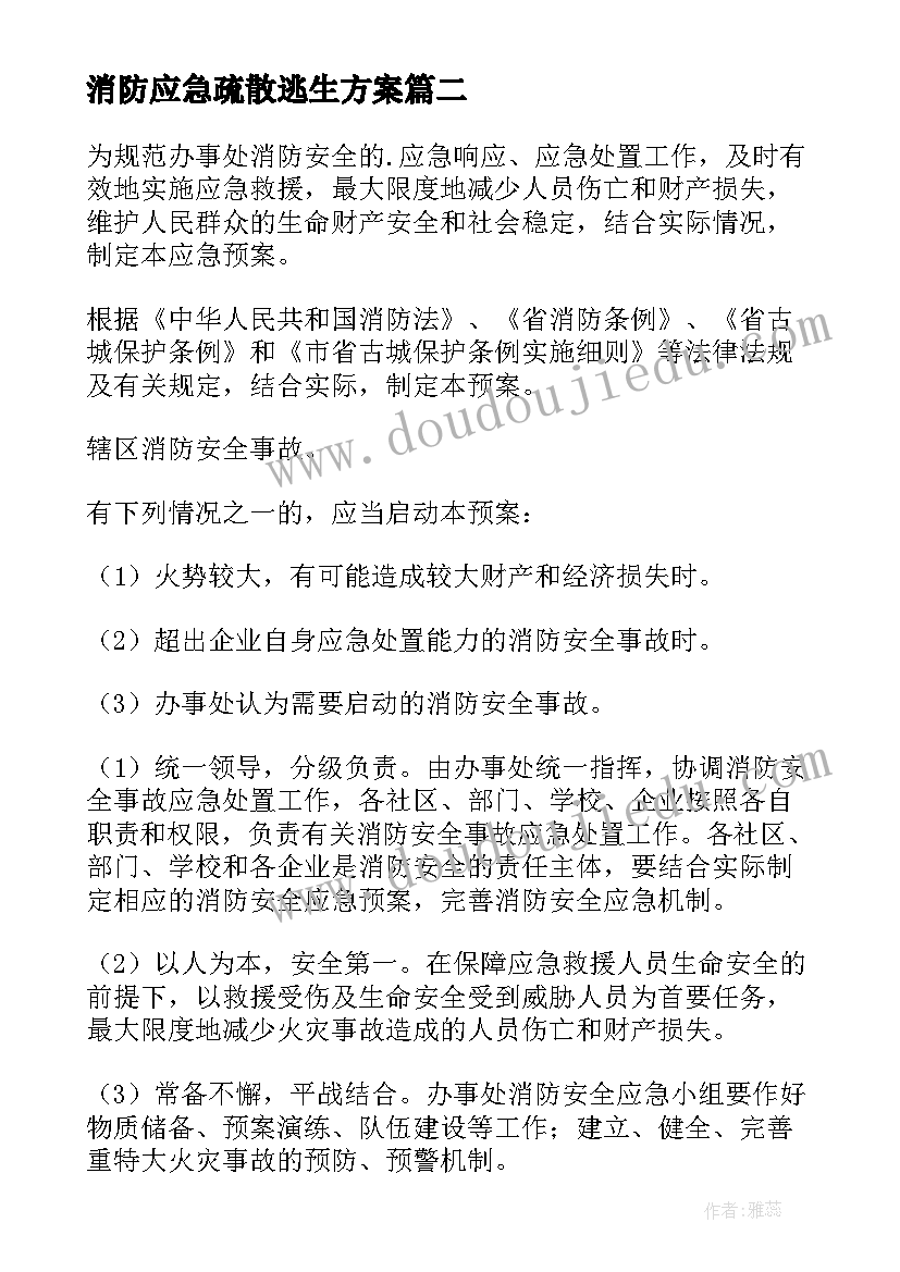 2023年消防应急疏散逃生方案 消防应急疏散演练方案(优秀16篇)