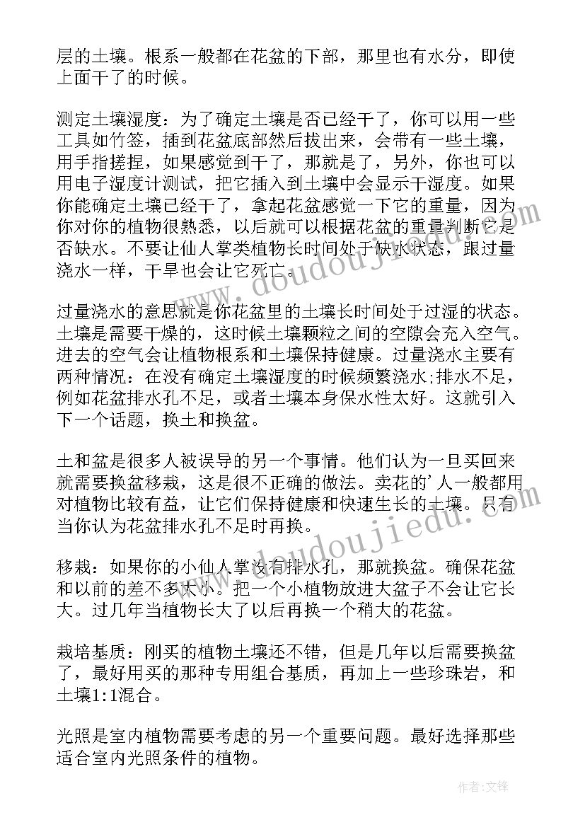 2023年仙人掌植物 植物仙人掌观察日记(实用10篇)