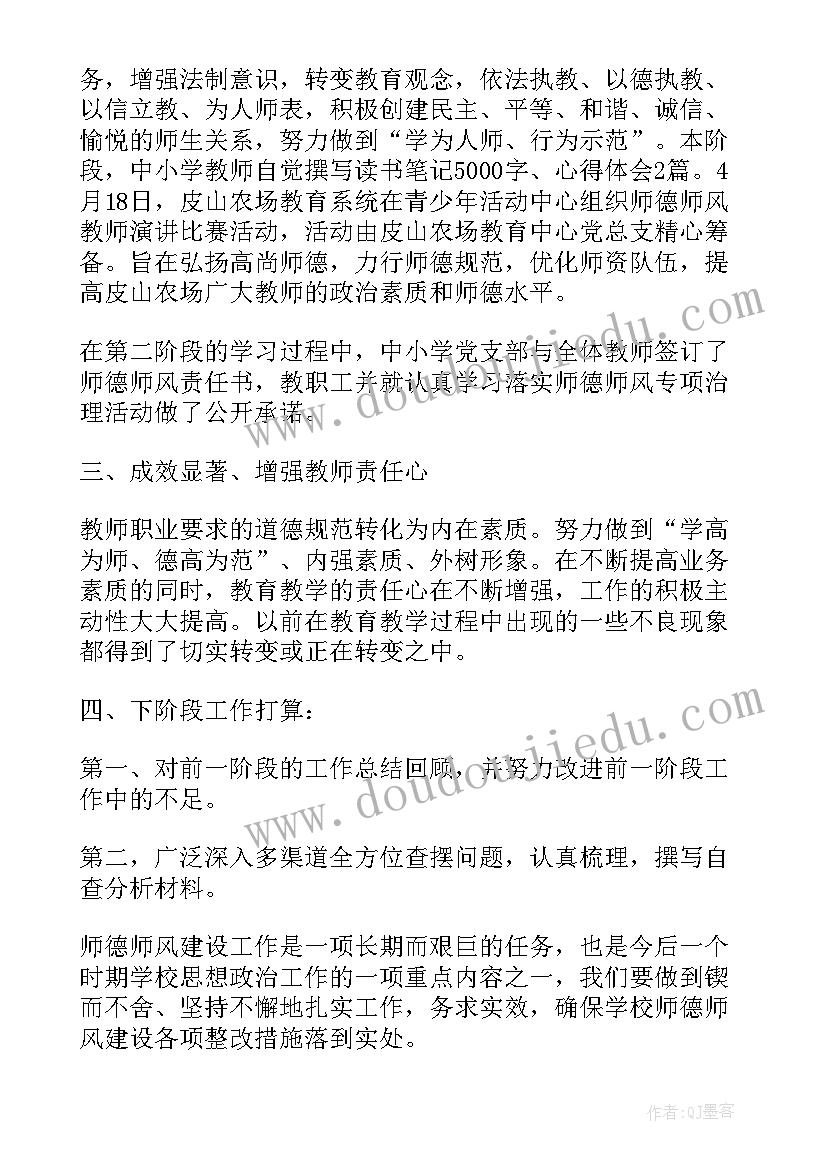 最新环境卫生整治活动总结 开展师德师风专项整治的活动总结(优质9篇)