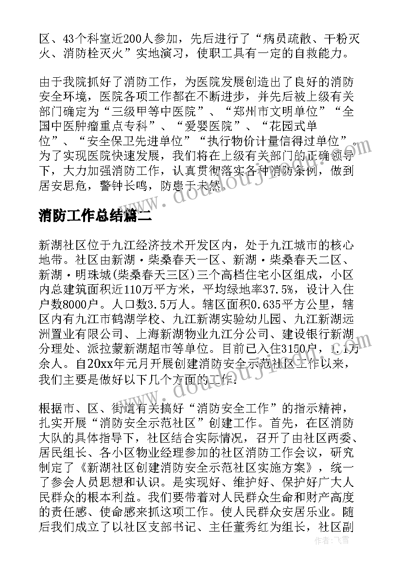 2023年消防工作总结(大全14篇)