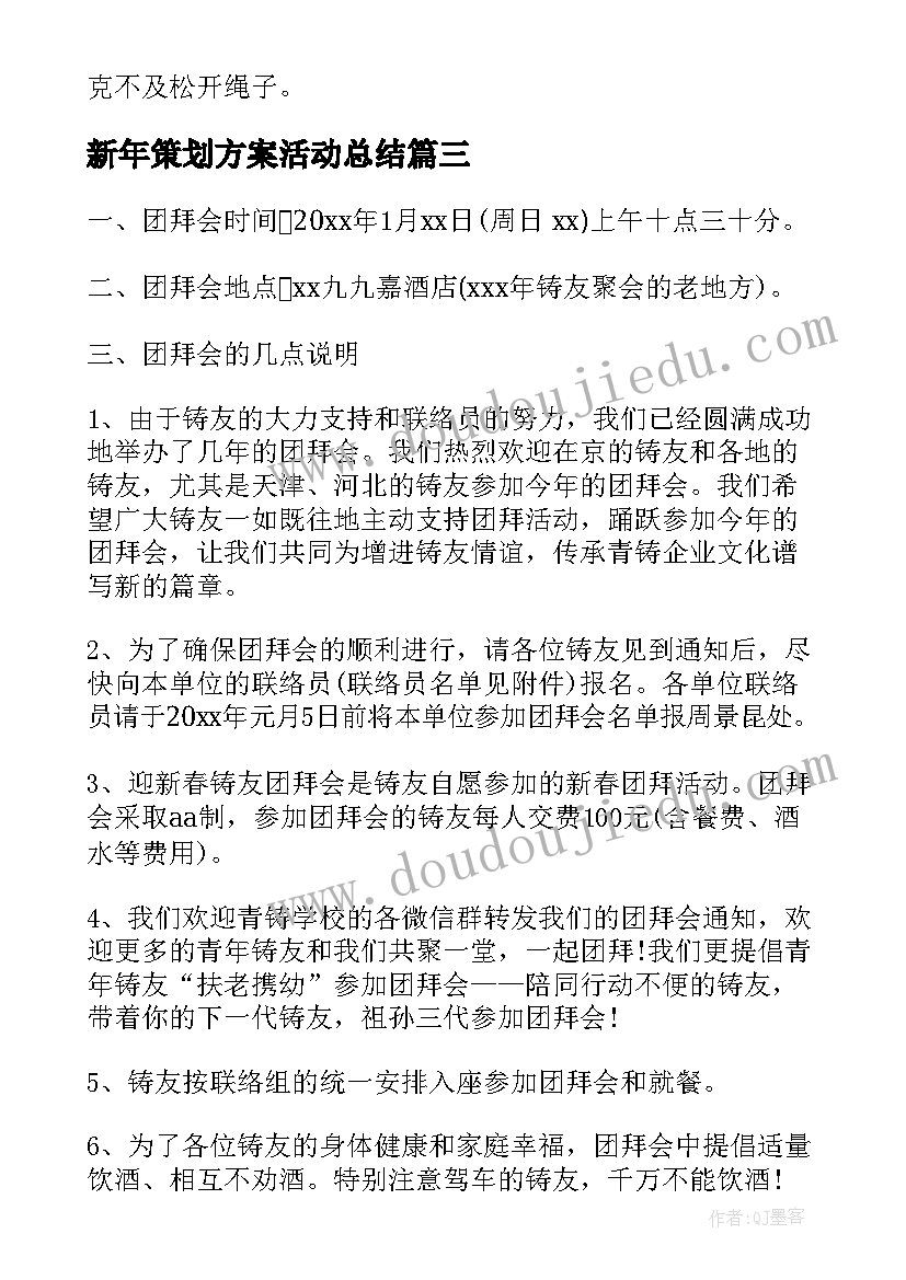 最新新年策划方案活动总结(通用17篇)