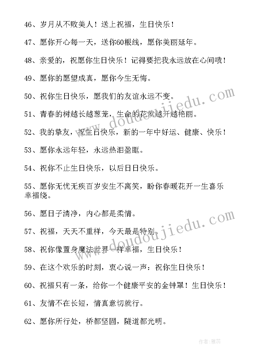 2023年祝福朋友生日快乐的话语(实用13篇)