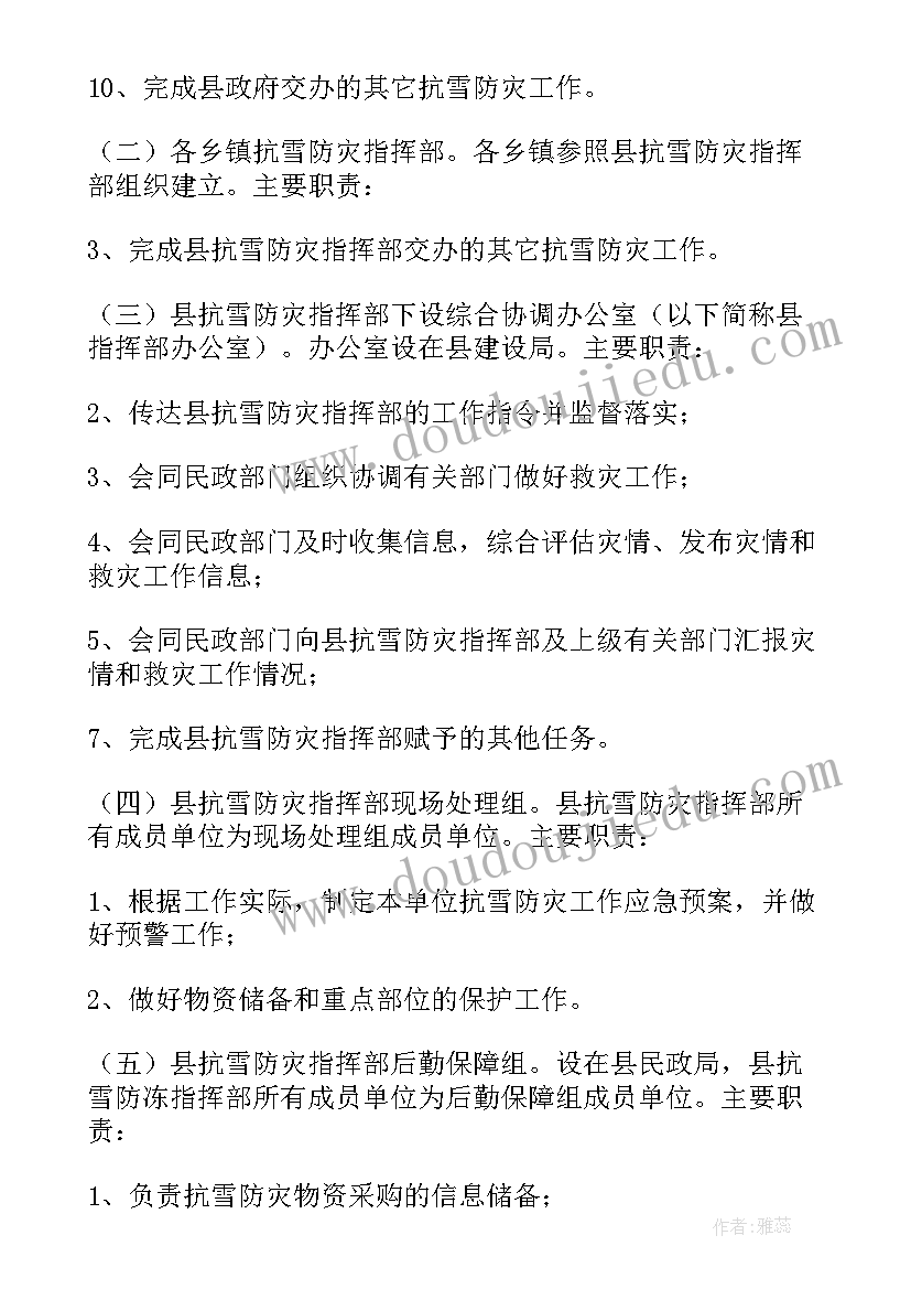 2023年冬季雪天应急预案(优秀8篇)