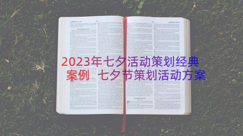2023年七夕活动策划经典案例 七夕节策划活动方案(模板8篇)