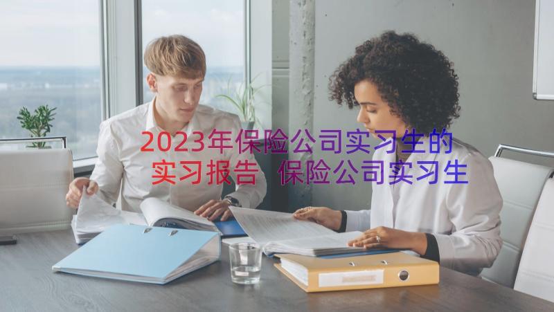 2023年保险公司实习生的实习报告 保险公司实习生实习报告(汇总20篇)
