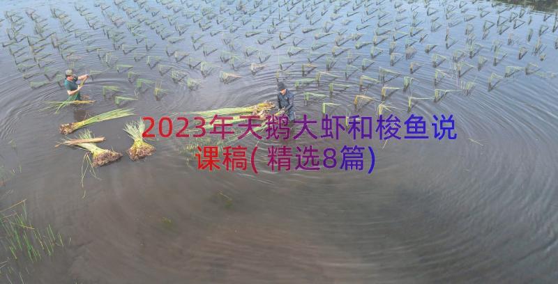 2023年天鹅大虾和梭鱼说课稿(精选8篇)