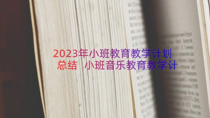2023年小班教育教学计划总结 小班音乐教育教学计划(模板18篇)