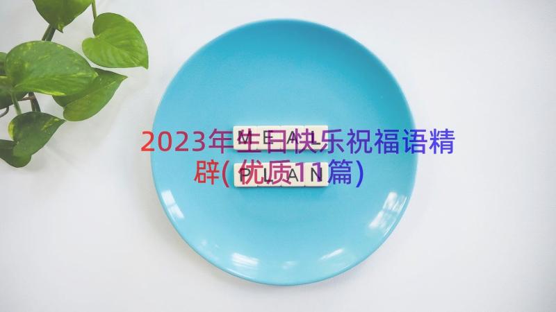 2023年生日快乐祝福语精辟(优质11篇)