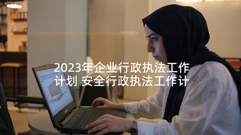 2023年企业行政执法工作计划 安全行政执法工作计划(实用6篇)