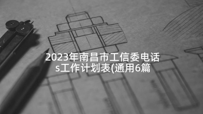 2023年南昌市工信委电话 s工作计划表(通用6篇)