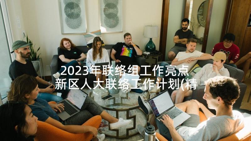 2023年联络组工作亮点 新区人大联络工作计划(精选6篇)
