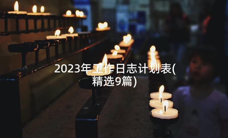 2023年工作日志计划表(精选9篇)