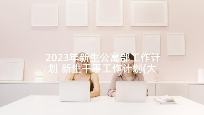 2023年新生公寓部工作计划 新生干事工作计划(大全7篇)